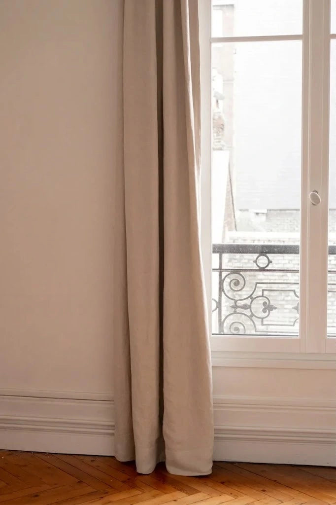 Le rideau épais occultant beige