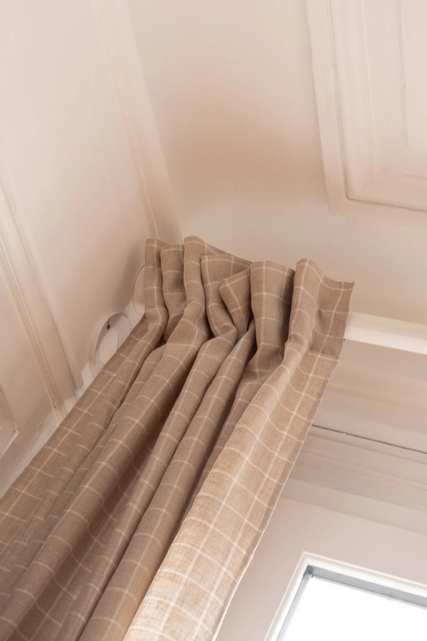 Le rideau en lin carreaux - Made in France