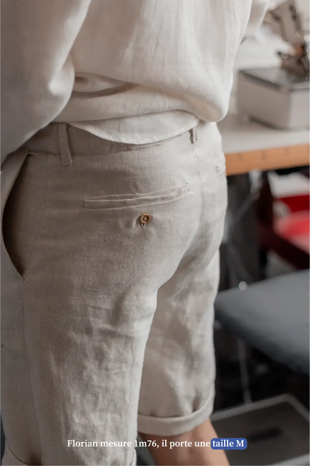 Short en lin homme Mijuin