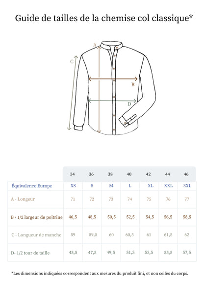 La chemise col classique blanche