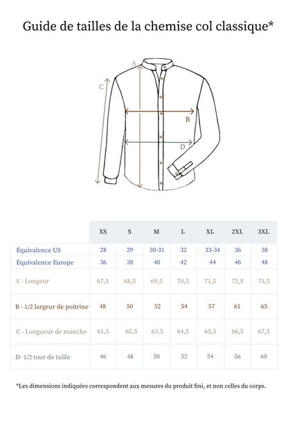 La chemise col classique blanche