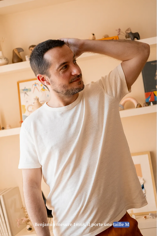 Le t-shirt manches courtes blanc