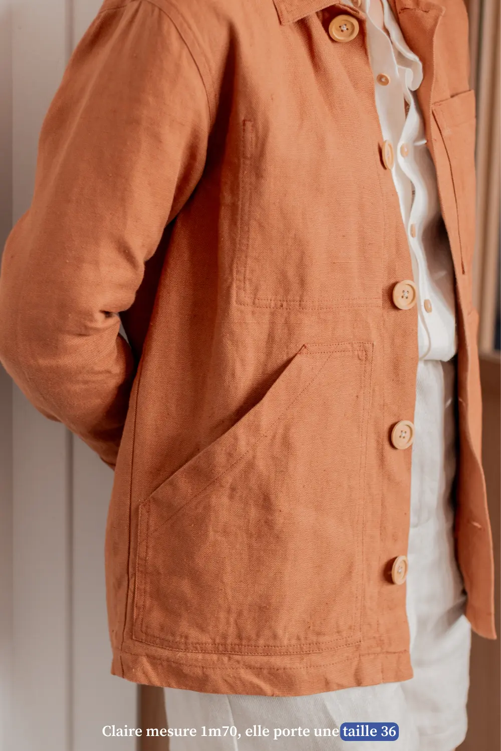Veste de travail en lin pour femme - Made in France