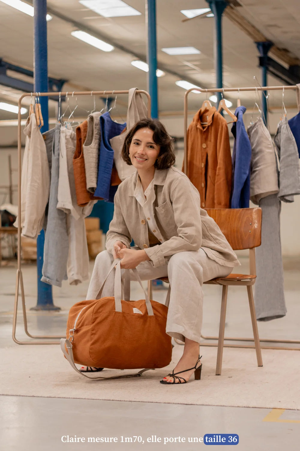 Veste de travail en lin pour femme - fabriqué en France