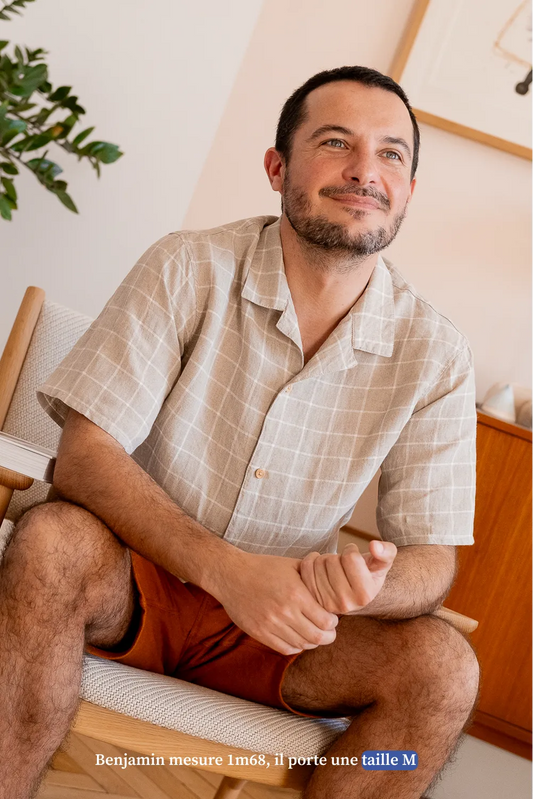 La chemise manches courtes à carreaux