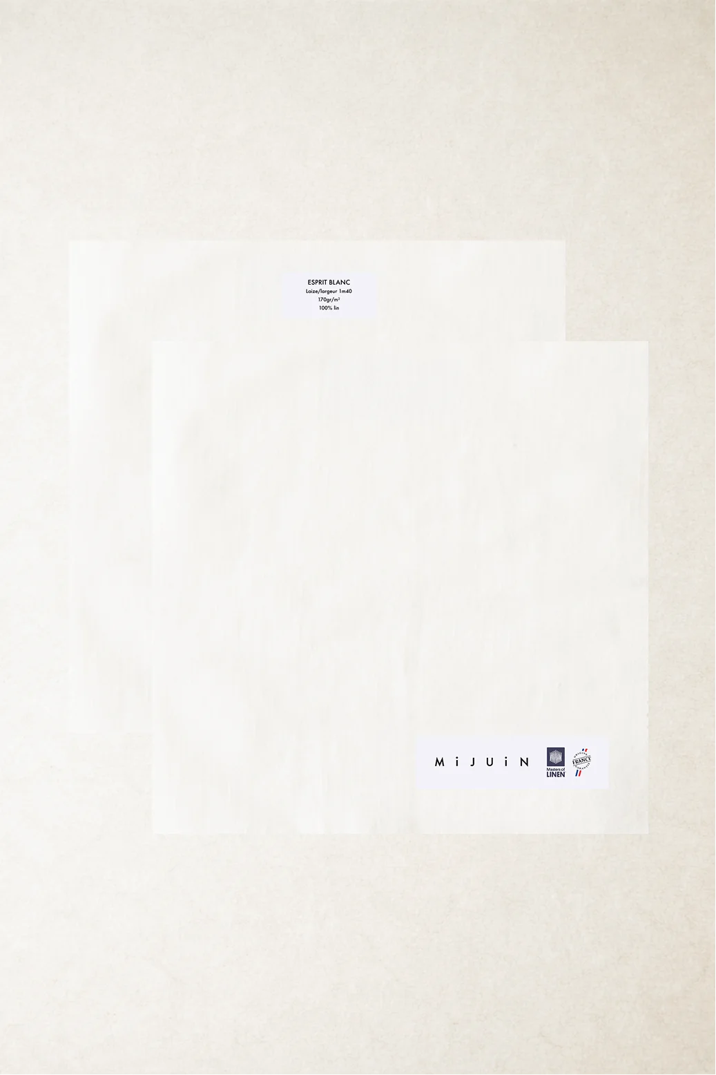 L'échantillon tissu Esprit blanc