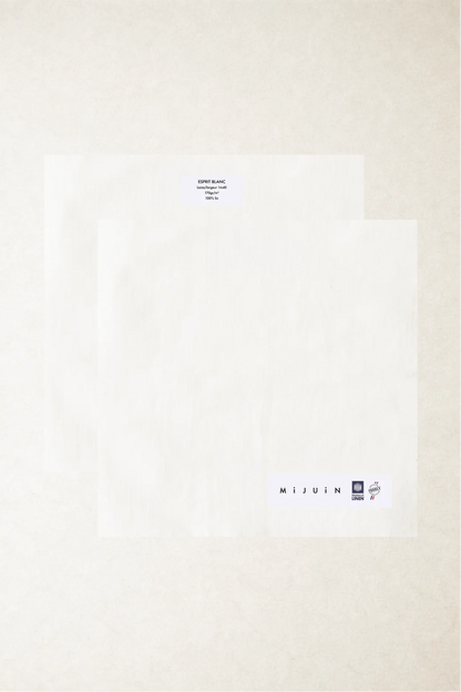 L'échantillon tissu Esprit blanc