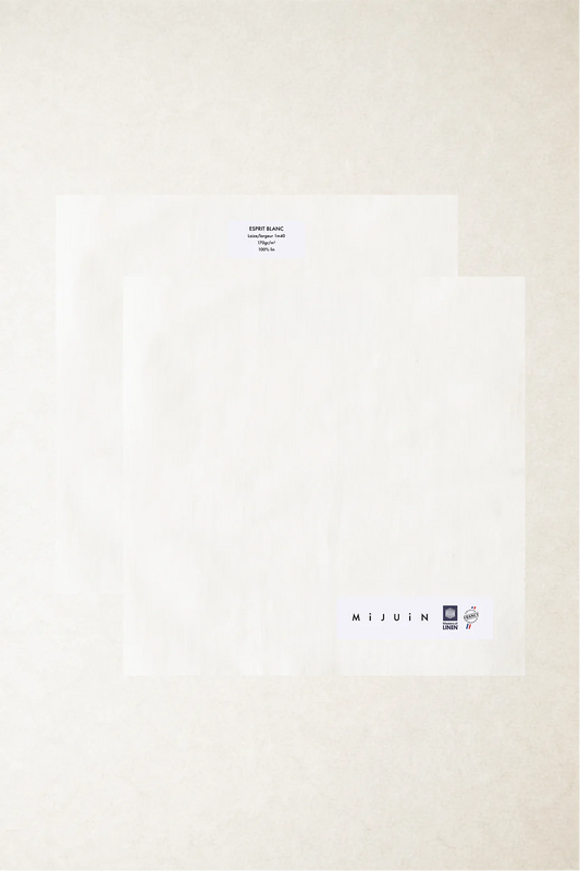 L'échantillon tissu Esprit blanc