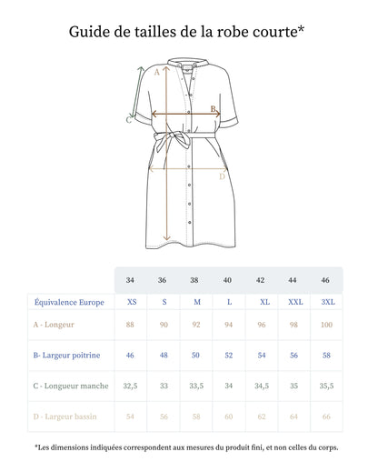 La robe chemise courte blanche