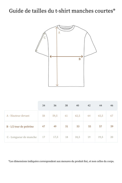 Le t-shirt manches courtes blanc