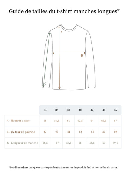Le t-shirt manches longues beige