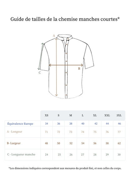 La chemise manches courtes blanche