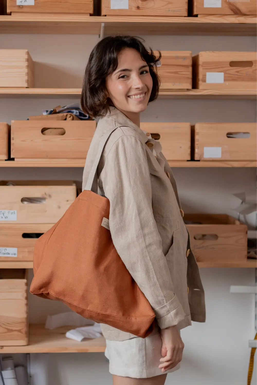 Sac cabas en lin - écoresponsable